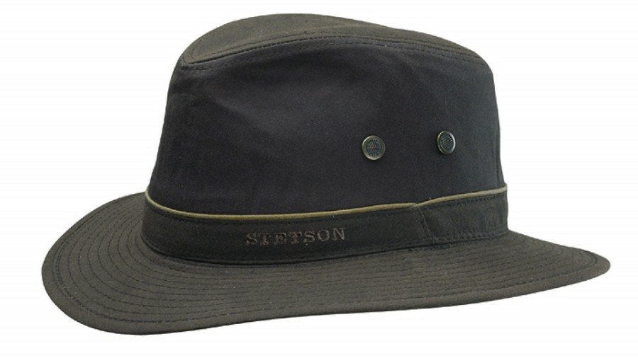 Hute Stetson | Stetson Gewachster Traveller Mit Uv-Schutz 40+ Mittelbraun