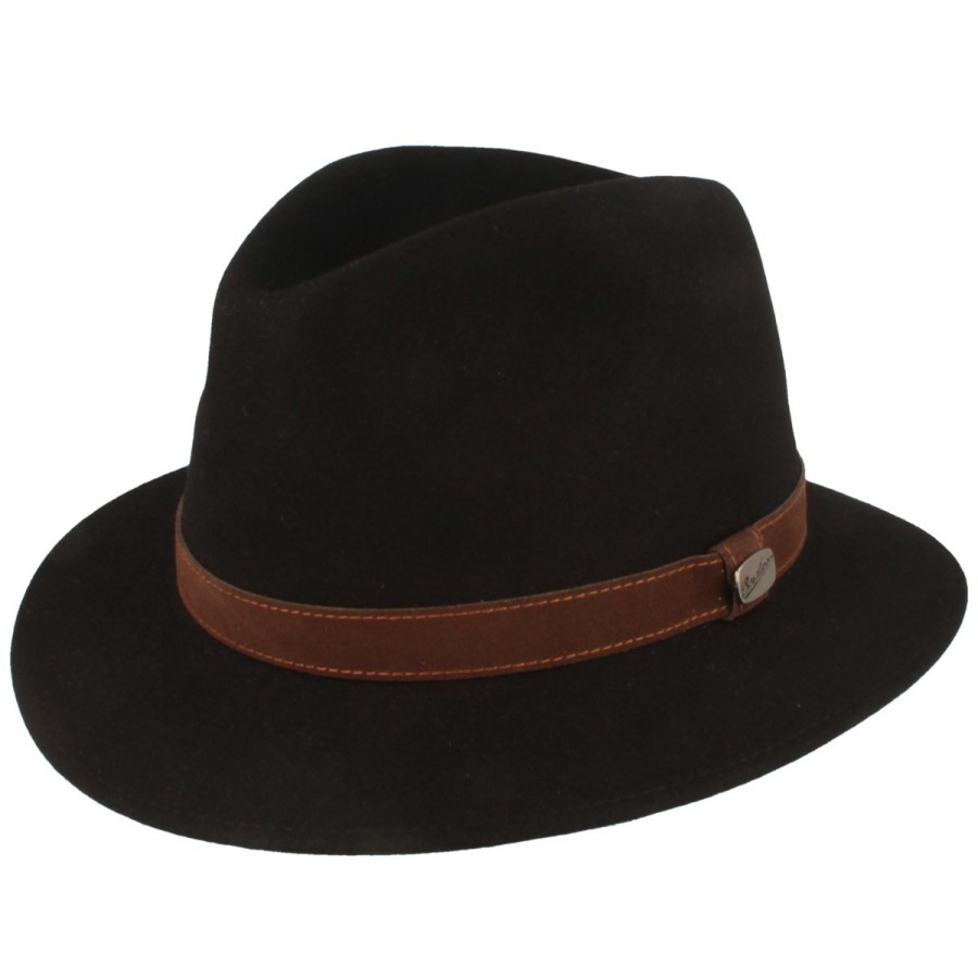 Hute Borsalino | Borsalino Feiner Hasenhaarhut Rustico Traveller Mit Lederband