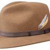 Xxl Stetson | Stetson Rollbarer Traveller Outdoor-Filzhut Mit Lederband Mittelbeige