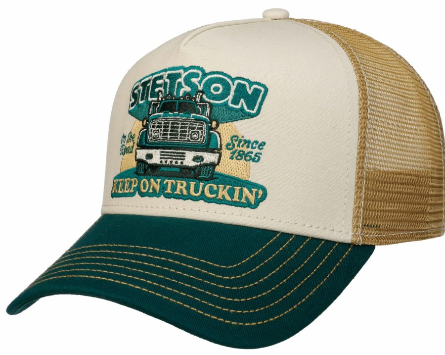 Mutzen Stetson | Stetson Trucker Cap Keep On Trucking Grun Gemustert