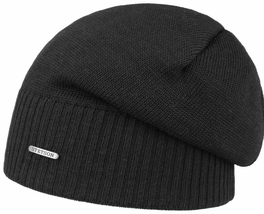 Mutzen Stetson | Stetson Feine Long-Beanie Strickmutze Aus 100% Merinowolle