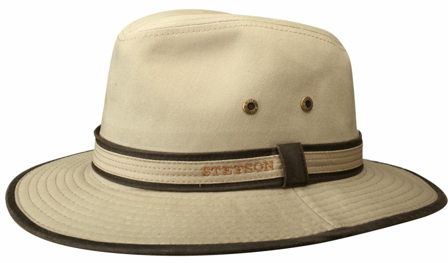 Hute Stetson | Stetson Stoffhut Aus Baumwolle Mit Uv-Schutz 40+ Braun Gemustert