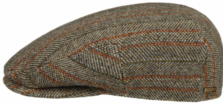 Xxl Stetson | Stetson Kent Flatcap Aus Reiner Schurwolle Mit Streifen