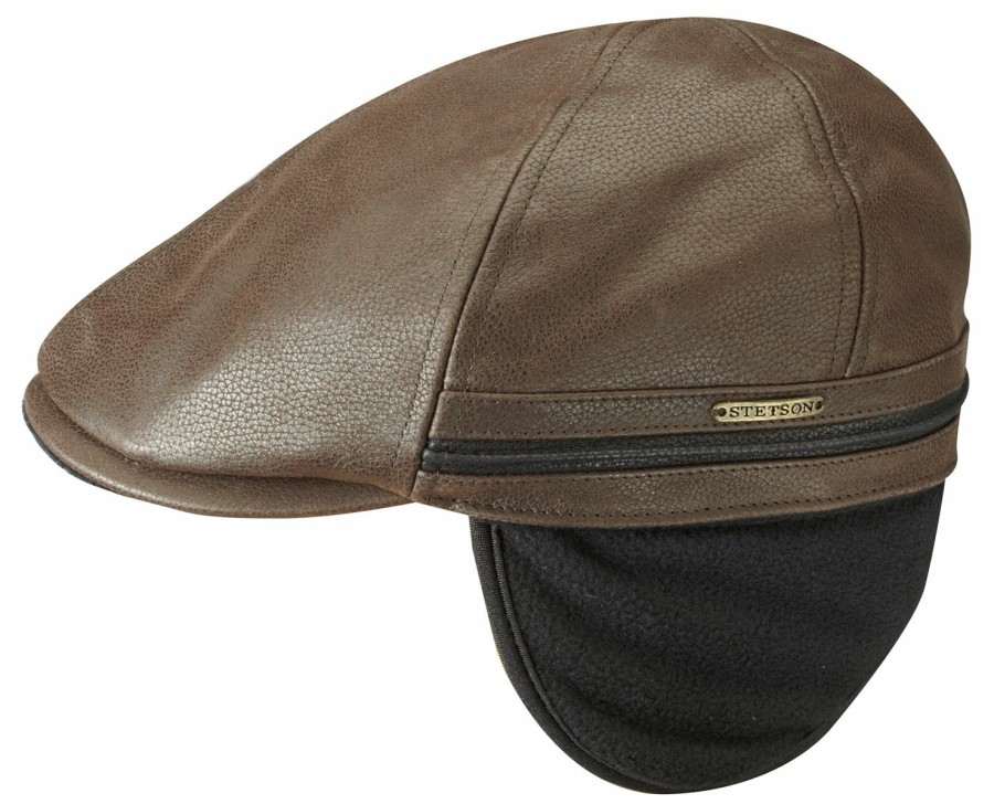 Xxl Stetson | Stetson 6-Teilige Leder Schirmmutze Mit Ohrenschutz