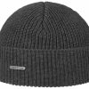 Mutzen Stetson | Stetson Beanie Strickmutze Umschlagmutze Aus 100% Baumwolle Mittelgrau