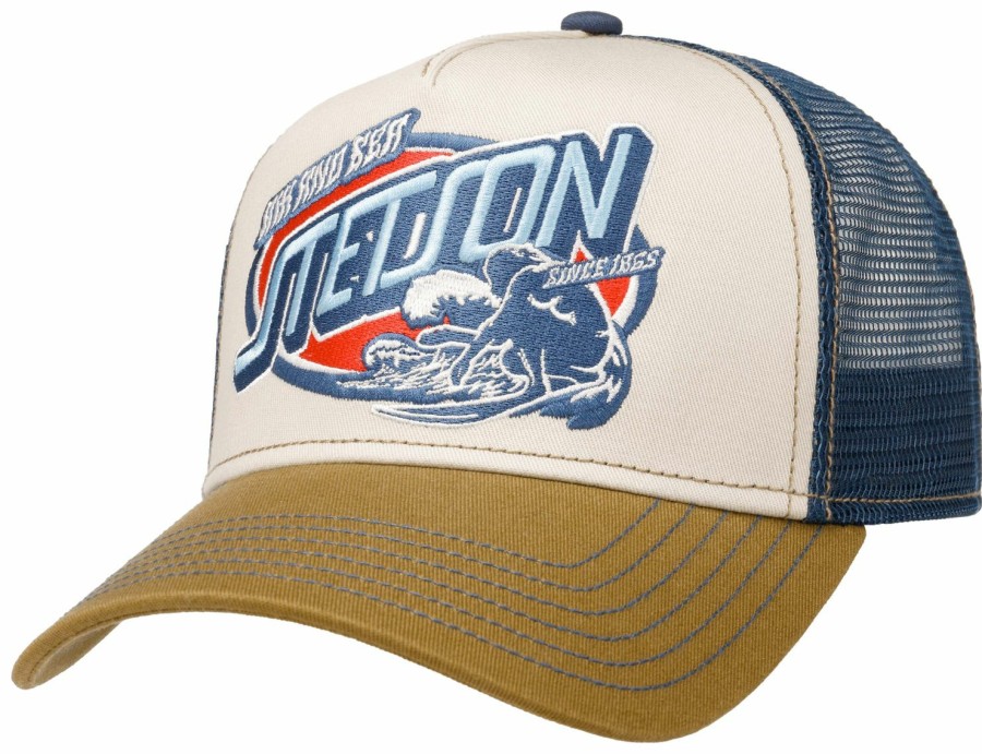 Mutzen Stetson | Stetson Trucker Cap Air And Sea Grun Gemustert