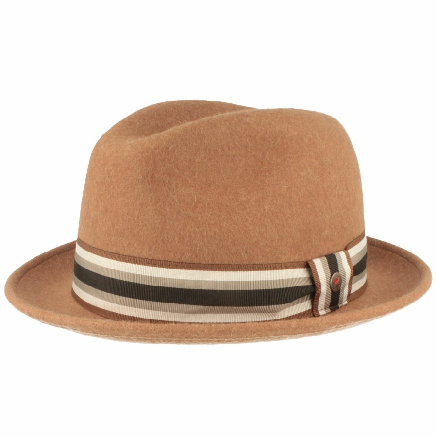 Hute Balke | Balke Trilby Naturproduckt Aus Wolle/Bunte Ripsband Garnitur