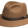 Xxl Stetson | Stetson Wasserabweisender Traveller Woolfelt Zweifarbige Garnitur Braun Gemustert