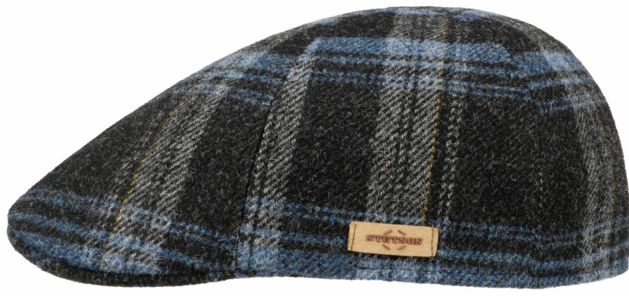 Xxl Stetson | Stetson Texas Shadow Plaid Karierte Flatcap Aus Wolle Trendbraun