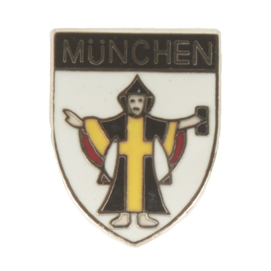 Hutzubehor Hut-Breiter | Hutanstecker Munchner Kindl Emblem Weis Von Hut-Breiter Sortiert