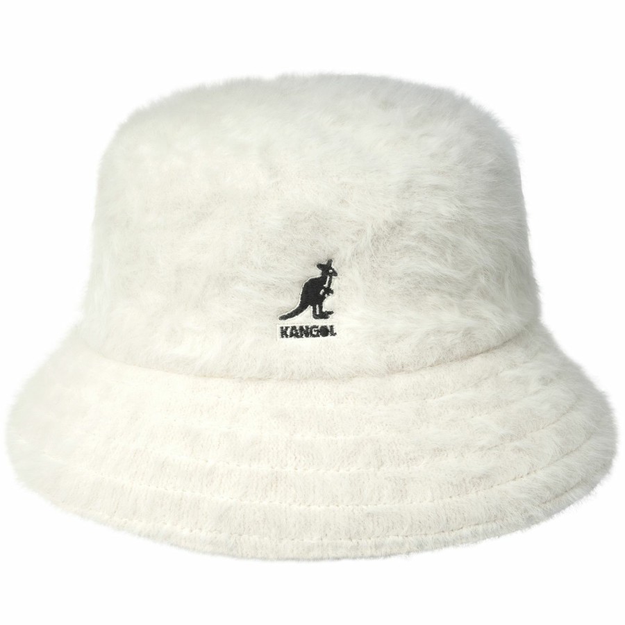 Mutzen Kangol | Kangol Kuscheliger Angora Bucket-Hat Mit Logo-Stick Natur