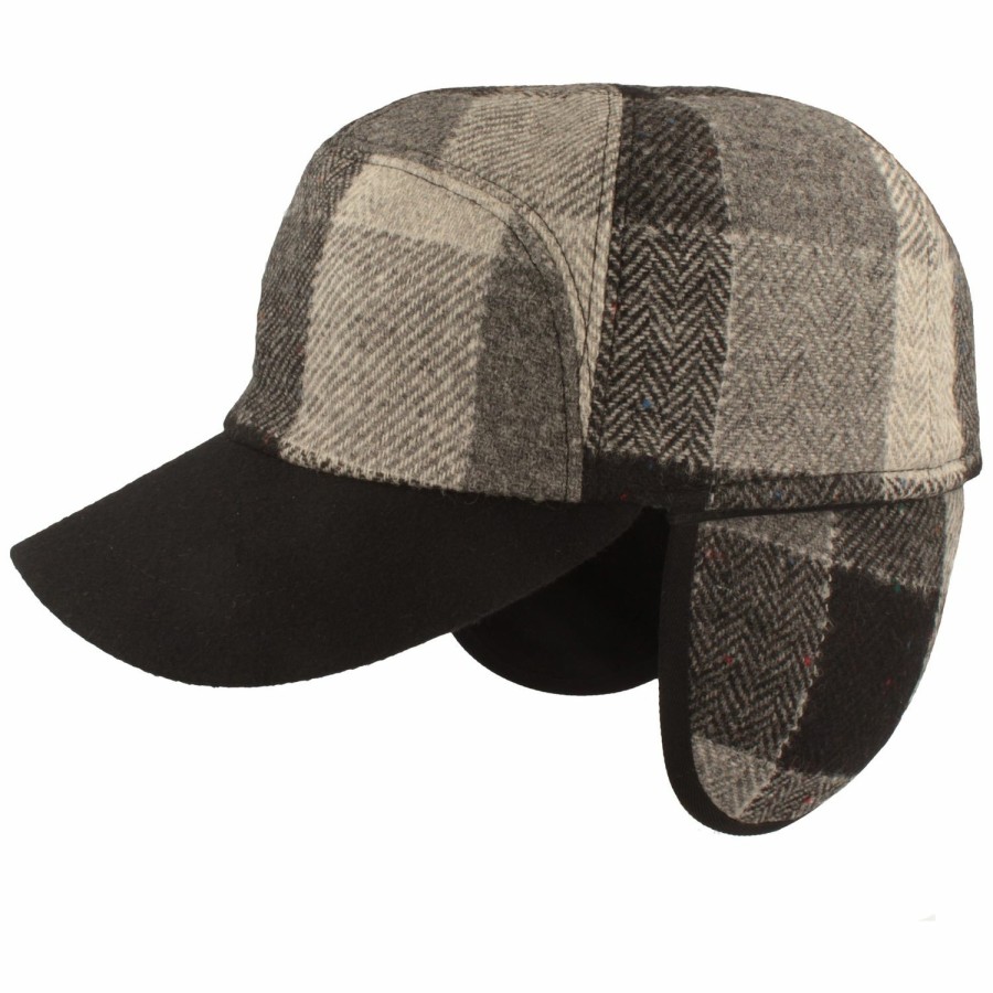 Mutzen GÖTTMANN | Gottmann Bb-Cap Mit Ohrenklappen Patchwork Mittelgrau