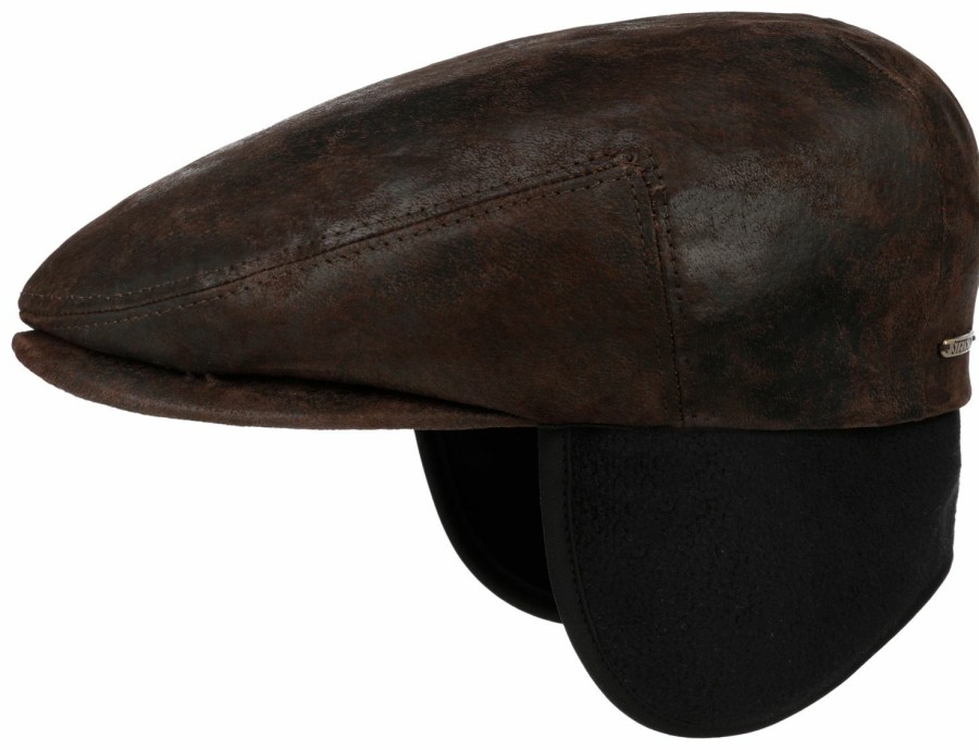 Mutzen Stetson | Stetson Schweineleder Flatcap Kent Mit Ohrenklappen