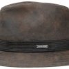 Hute Stetson | Stetson Traveller Aus Leder Mittelbraun