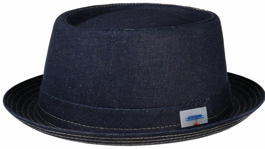 Xxl Stetson | Stetson Pork Pie Sustainable Denim Marine