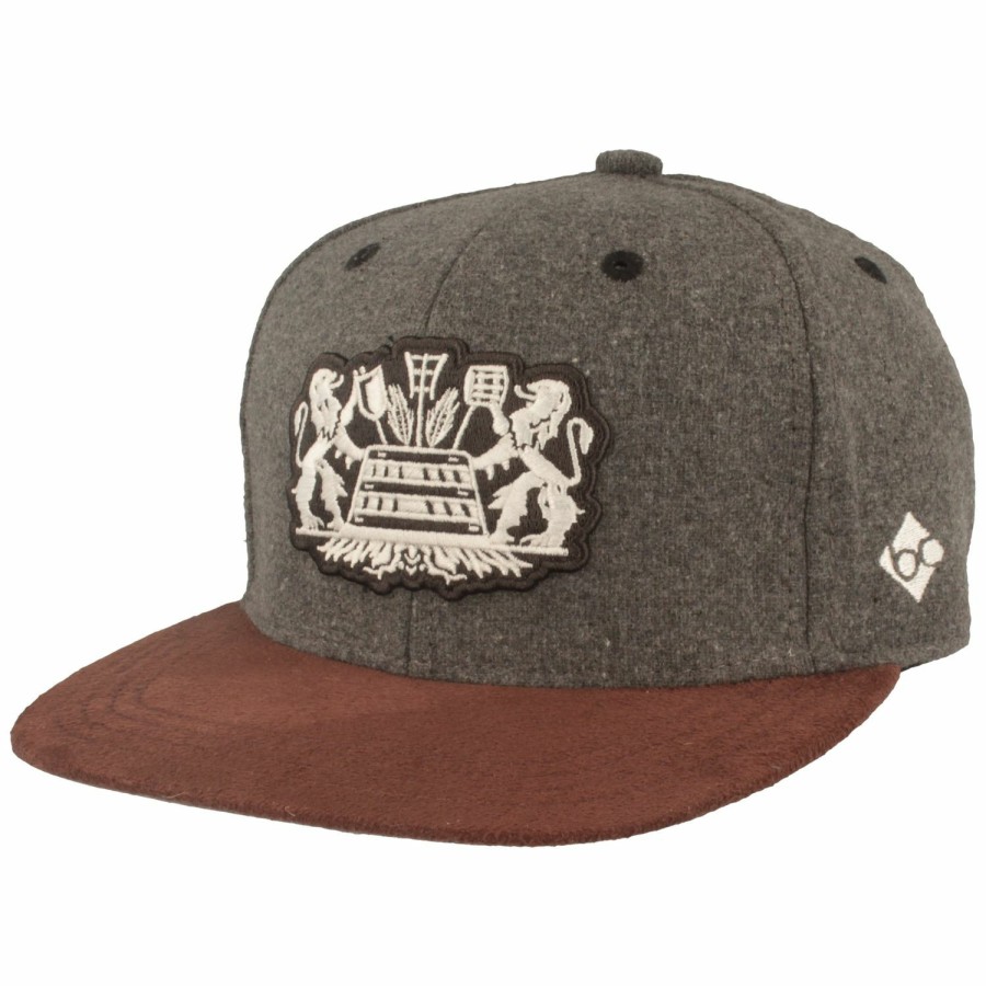 Mutzen Bavarian Caps | Bayerisches Bier Bavarian Caps Flat Brim Snapback Baseball-Cap Dunkelgrau