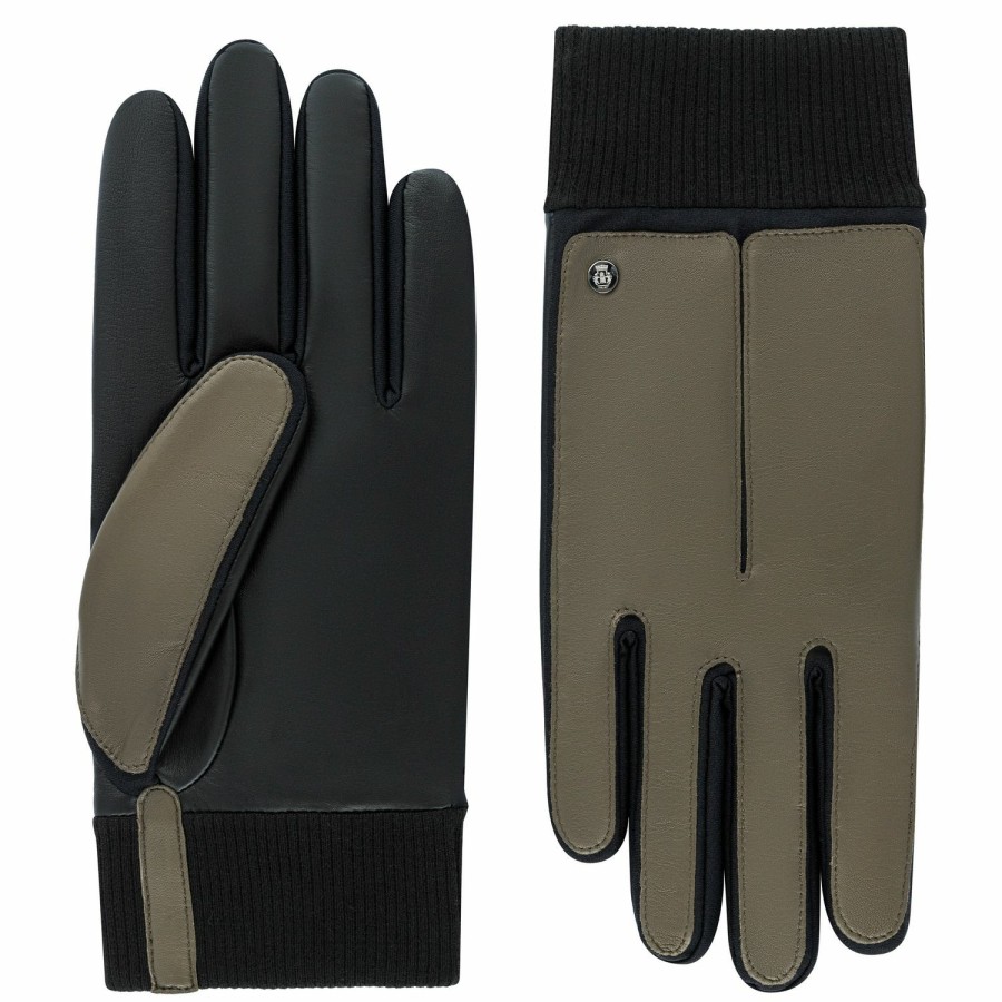 Accessoires Roeckl | Roeckl Touch Leder-Handschuhe Mit Strickbund