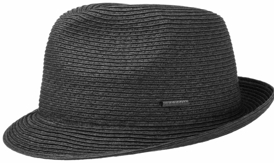 Hute Stetson | Stetson Stroh Trilby Aus Viskose Mit Uv-Schutz 40+ Schwarz