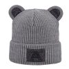 Kinder Areco | Areco Kinder Beanie Baren Strickmutze Mit Ohrchen & Umschlag