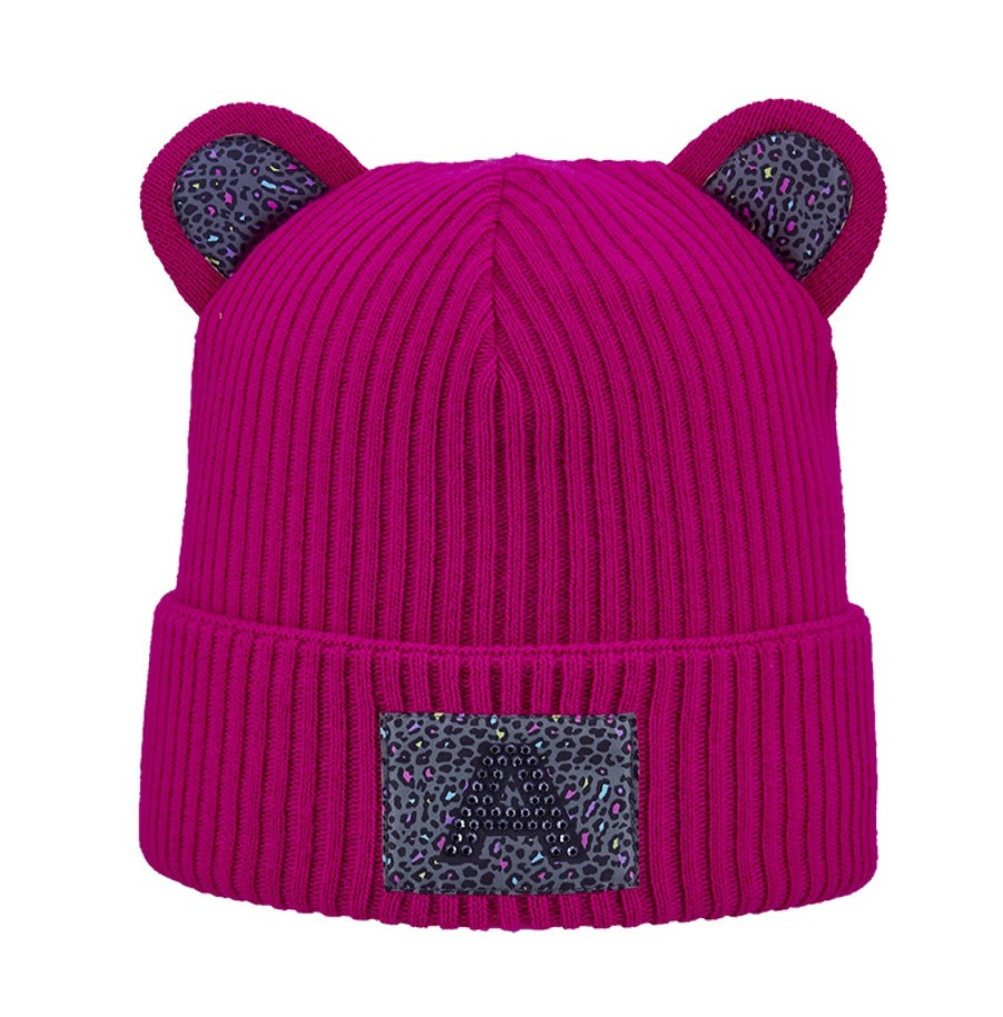 Kinder Areco | Areco Kinder Beanie Baren Strickmutze Mit Ohrchen & Umschlag