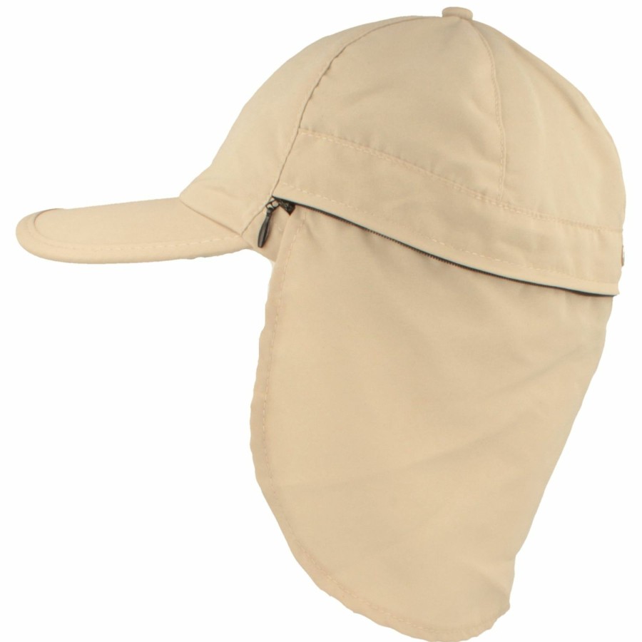 Mutzen Balke | Balke Baseball-Cap Mit Verstaubarem Nackenschutz Und Uv-Schutz 40+ Mittelbeige