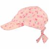 Kinder Hut-Breiter | Leichte Kinder Baseball-Cap Mit Blumen-Muster Uv Schutz 40+ Von Hut-Breiter Rot Gemustert