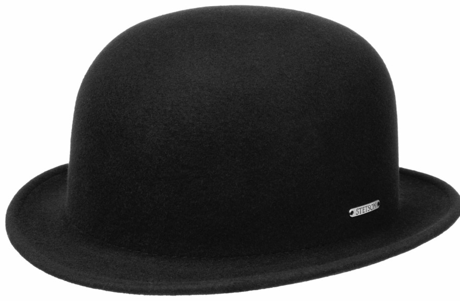 Hute Stetson | Stetson Bowler Woolfelt Wasserabweisend Rollbar Und Weich Schwarz