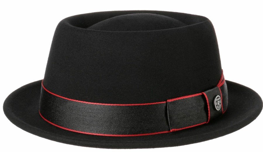 Hute Stetson | Stetson Cashmere Porkpie 2-Farbige Garnitur Schwarz