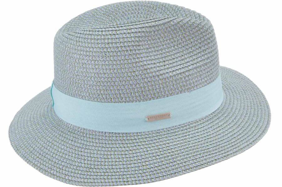 Hute SEEBERGER | Seeberger Knautschbarer Borten-Sommerhut Fedora Mit Uv-Schutz 30