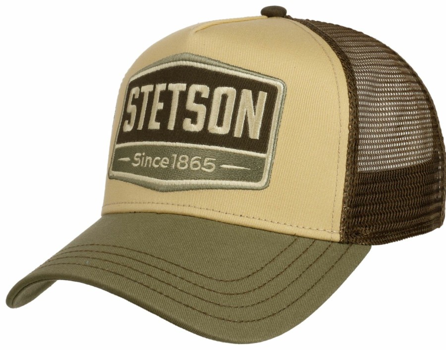 Mutzen Stetson | Stetson Trucker Cap Gasoline Grun Gemustert