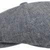 Xxl Stetson | Stetson Hatteras Ballon-Schiebermutze Aus Leinen Denim-Optik Marine