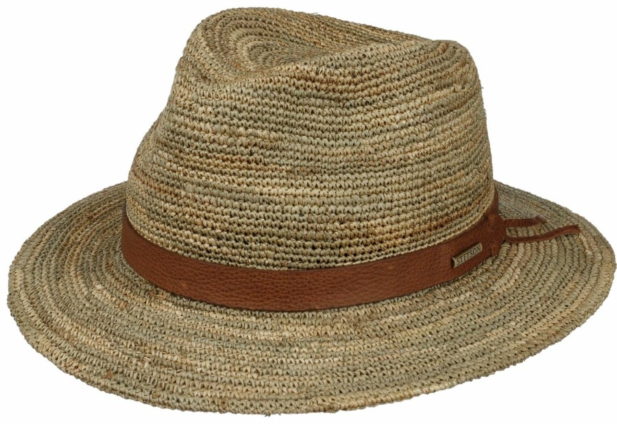 Hute Stetson | Stetson Traveller Seagrass Crochet Mittelbeige