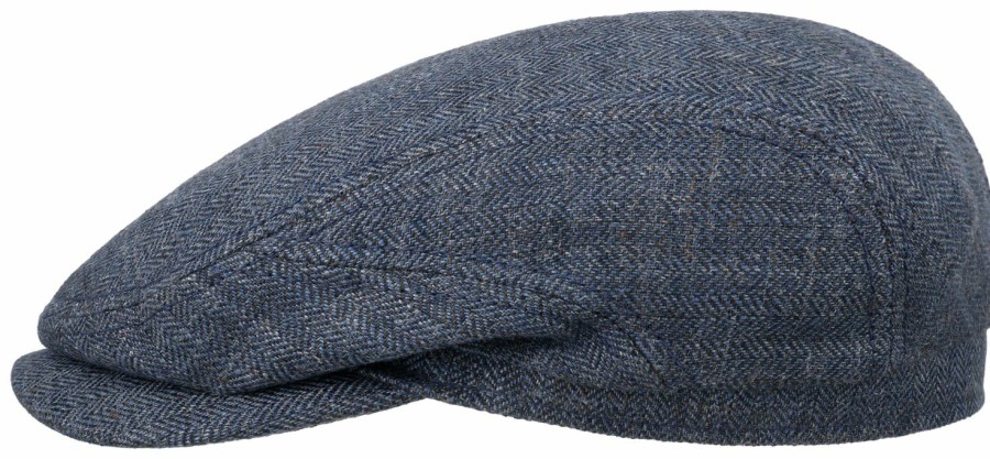 Xxl Stetson | Stetson Driver Cap Linen Herringbone Marine