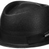 Xxl Stetson | Stetson Modischer Strohhut Ortugo Diamond Toyo Schwarz