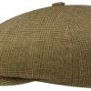 Mutzen Stetson | Stetson 8-Panel Cap Retro-Ballonmutze Aus Leinen-Seiden-Mix Grun Gemustert