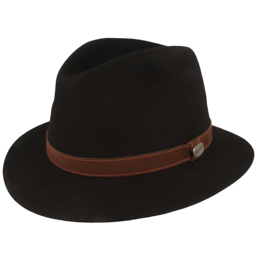 Hute Borsalino | Borsalino Feiner Hasenhaarhut Rustico Traveller Mit Lederband