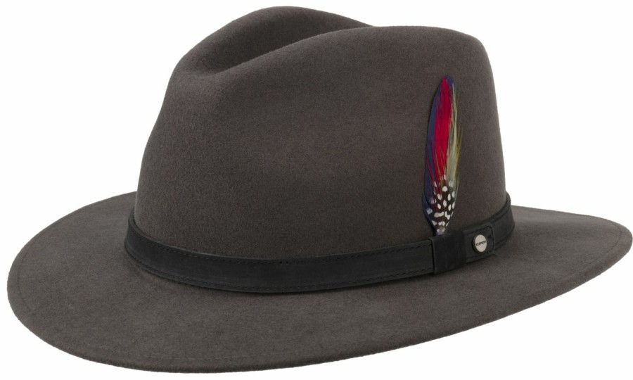 Hute Stetson | Stetson Schicker Outdoor Traveller Hut Mit Leder-Garnitur