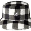 Mutzen Kangol | Kangol Kuscheliger Bucket Hat Aus Fake-Fur Plusch Grun Gemustert