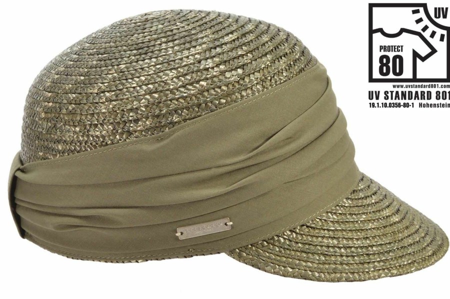 Mutzen SEEBERGER | Seeberger Elegante Strohborten Cap Mit Uv Schutz 80