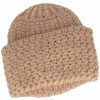 Mutzen Loevenich | Loevenich Grobstrick Umschlagmutze Strickmutze Mit Lamefaden Mittelbeige