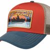 Mutzen Stetson | Stetson Verstellbare Trucker Cap Canoe American Heritage Blau Gemustert