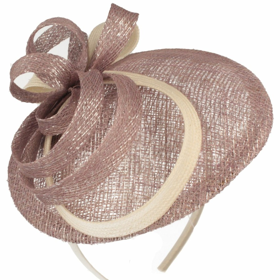 Meisteratelier Breiter Meisteratelier | Kleiner Sinamay Fascinator Teller Mit Schlaufen Von Hut-Breiter Meisteratelier