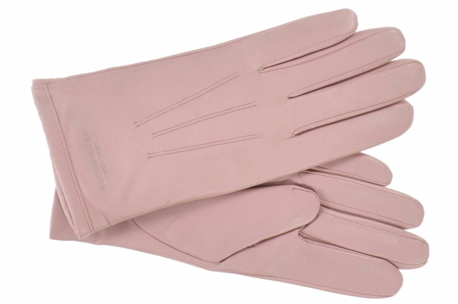 Accessoires SEEBERGER | Seeberger Warme Glattleder Handschuhe Mit Woll-Kaschmir-Futter