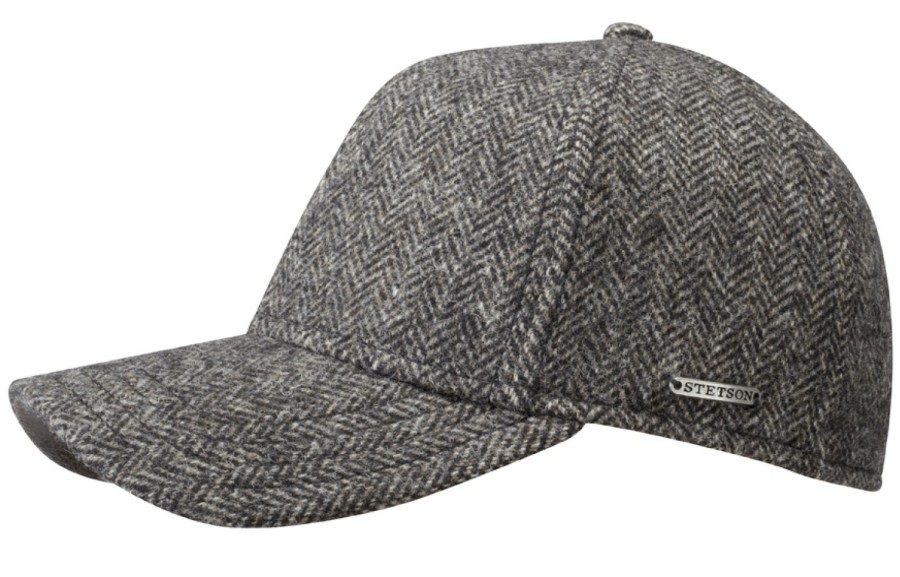 Mutzen Stetson | Stetson Winter Baseball Cap Mit Fischgrat-Muster Aus Wolle