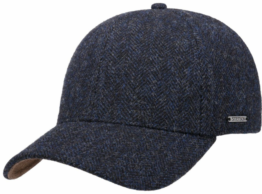 Mutzen Stetson | Stetson Winter Baseball Cap Mit Fischgrat-Muster Aus Wolle