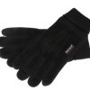 Accessoires Hut-Breiter | Handschuhe (Leder/Strick-Materialmix) Warm Von Hut-Breiter Schwarz