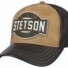 Mutzen Stetson | Stetson Edle Trucker Cap Hirsch-Leder Mit Baumwoll-Futter Braun Gemustert