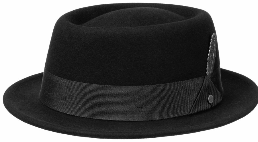 Xxl Stetson | Stetson Pork Pie Woolfelt Wasserabweisend Und Rollbar Schwarz