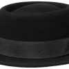 Hute Stetson | Stetson Pork Pie Woolfelt Wasserabweisend Und Rollbar Schwarz