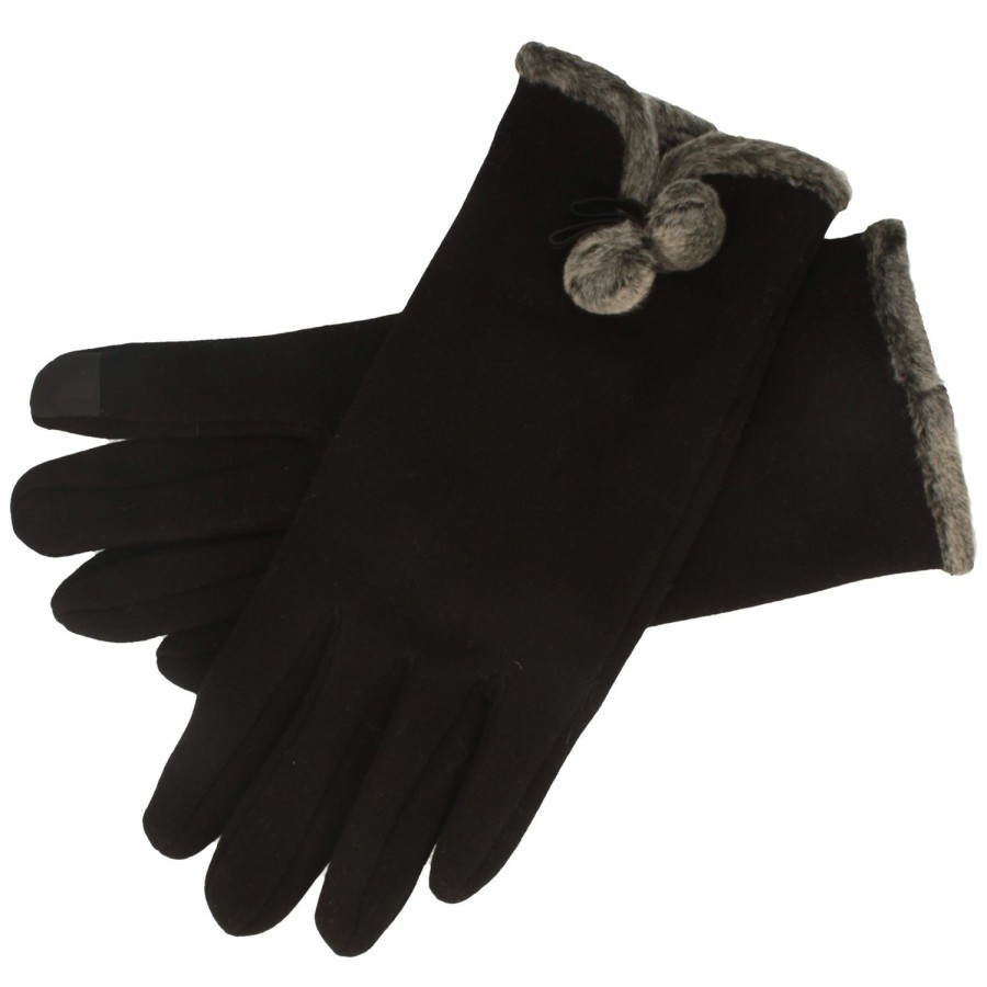 Accessoires Hut-Breiter | Elegante Touch Handschuhe Mit Bommel Von Hut-Breiter